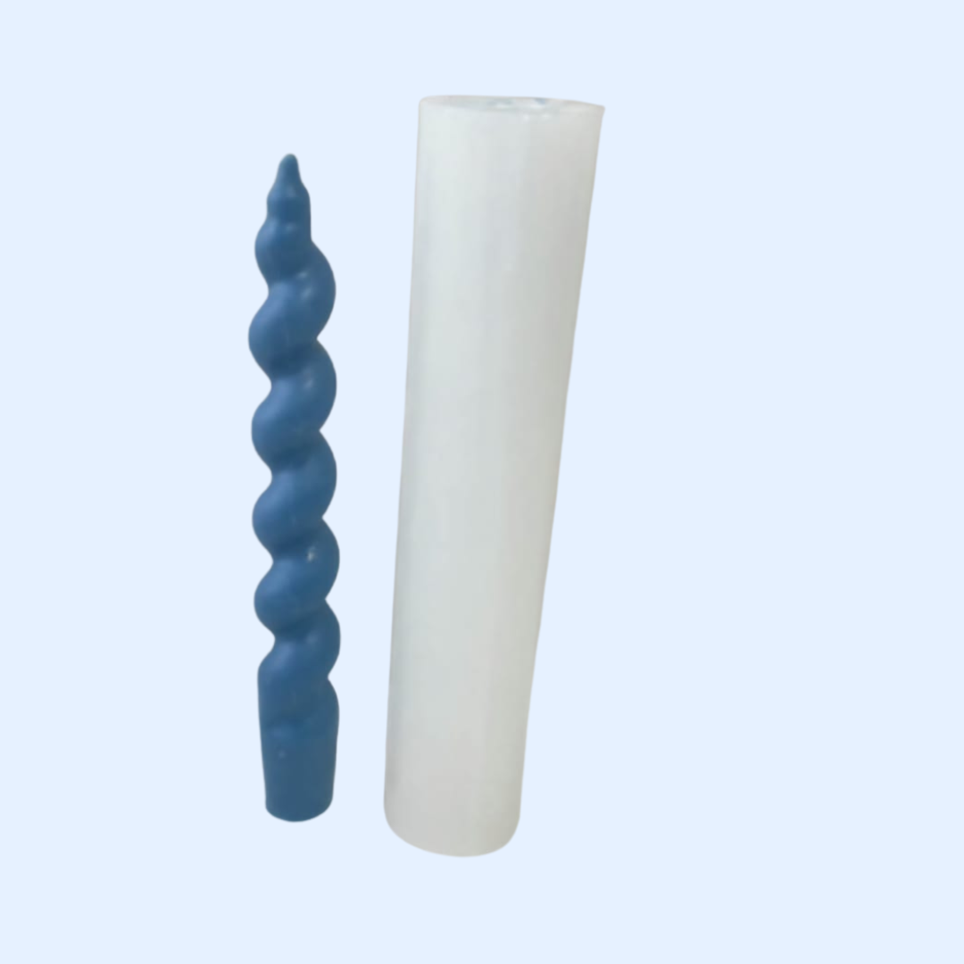 Molde de Vela Candelabro En Espiral
