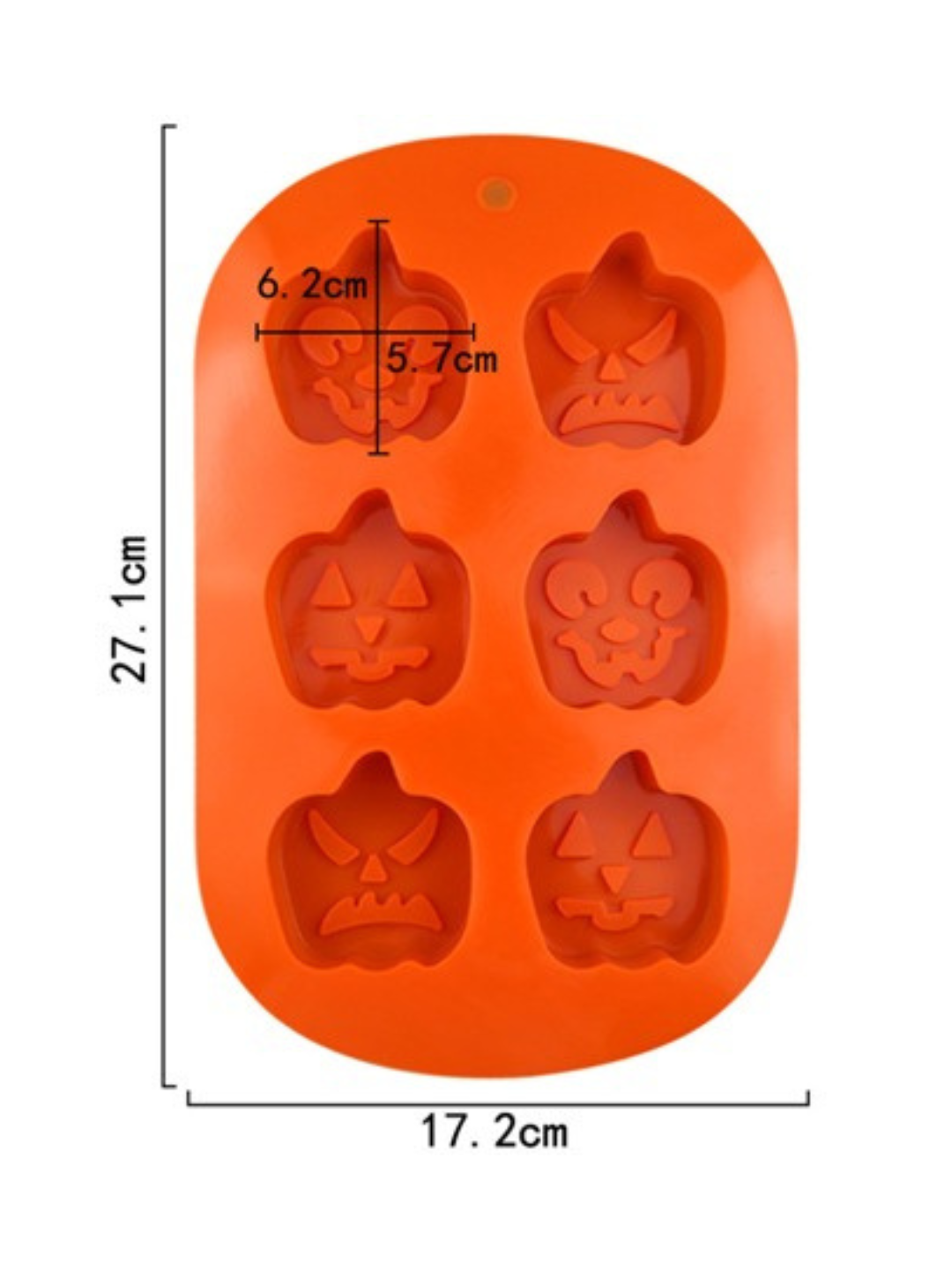 Molde de silicona calabazas 6 Cav