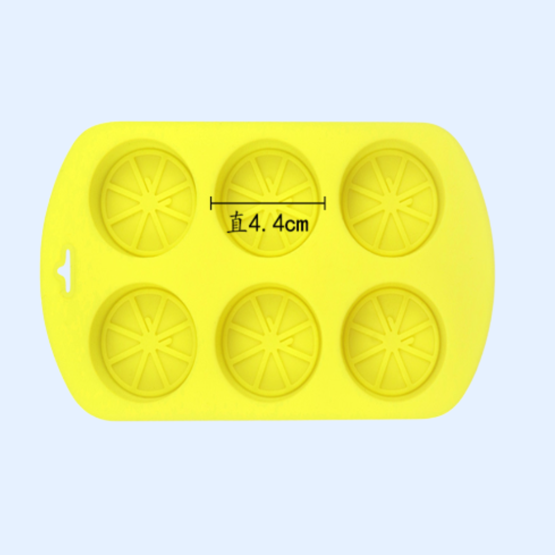 Molde de silicona limones - 6 cavidades