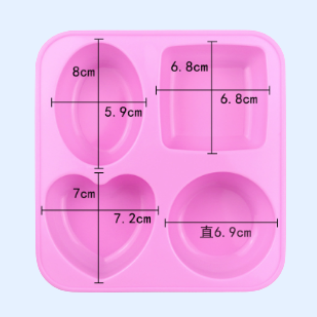Molde de silicona jabones – 4 cavidades