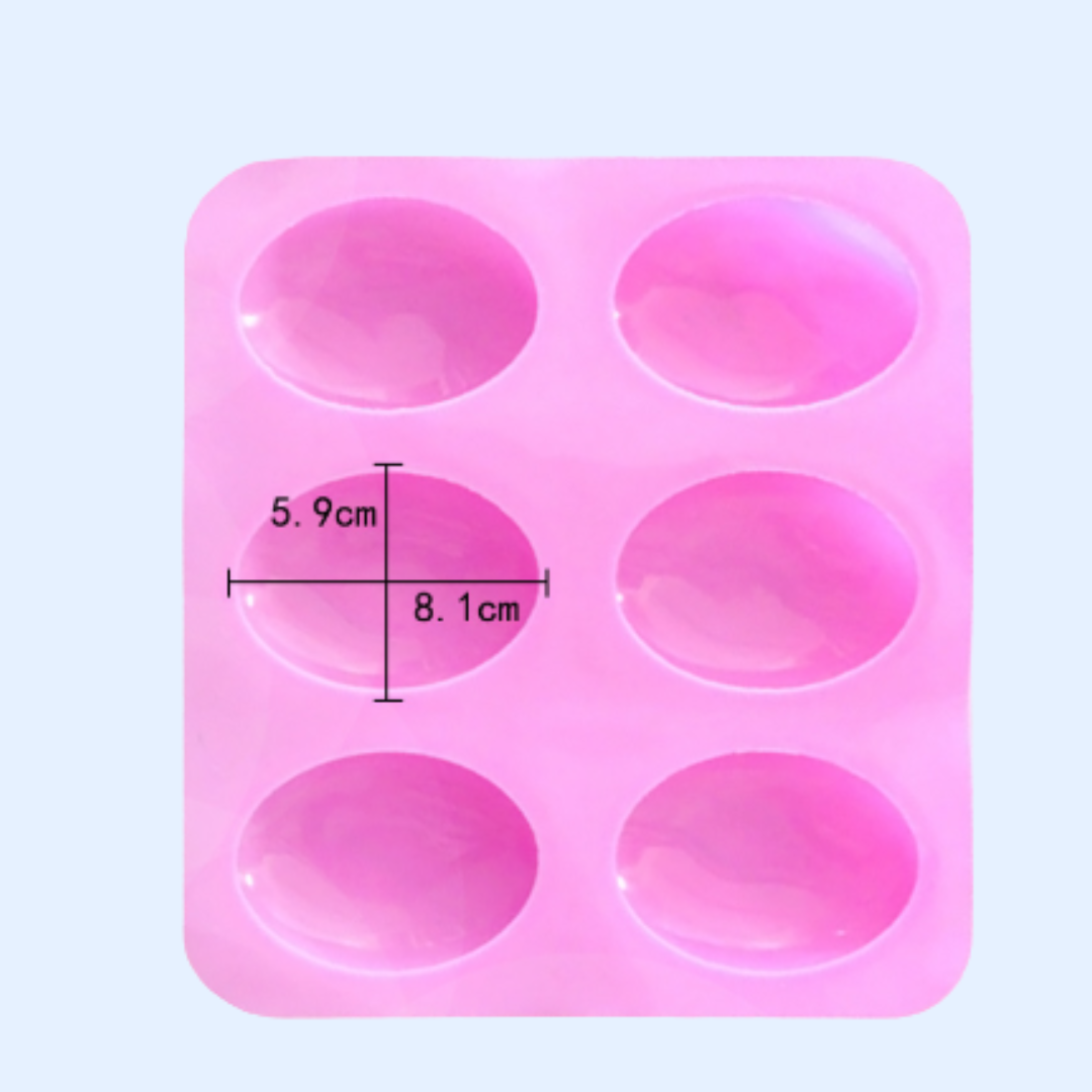 Molde de silicona jabones – 6 cavidades