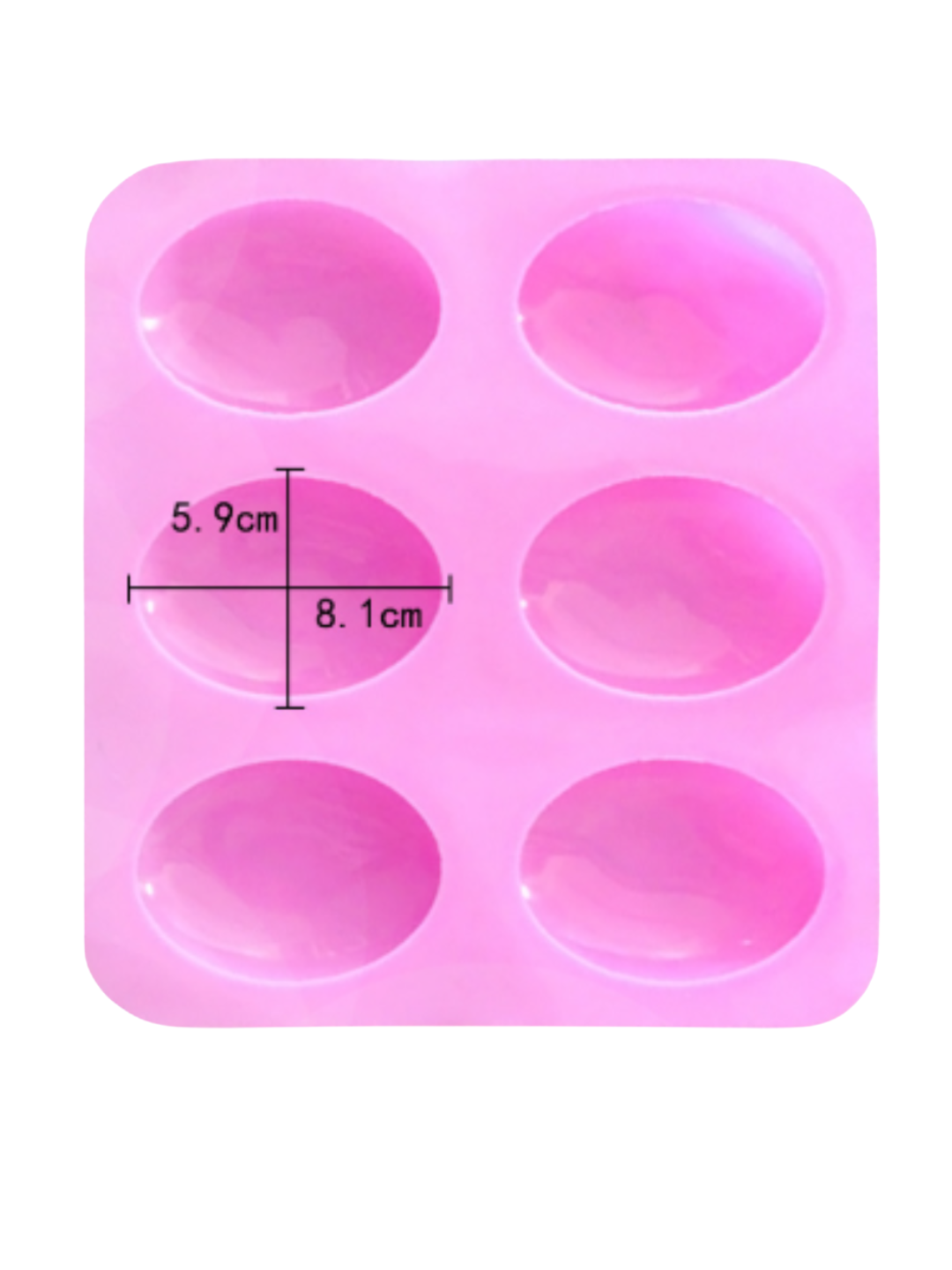 Molde de silicona jabones – 6 cavidades