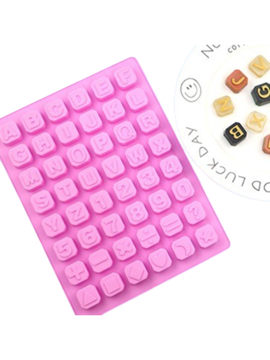 Molde de silicona abcedario teclado