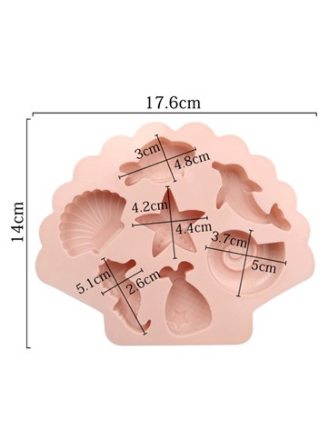 Molde de silicona concha de mar