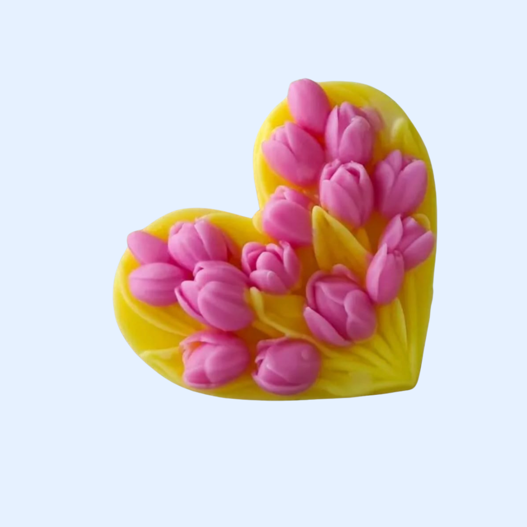 Molde Corazón Flores