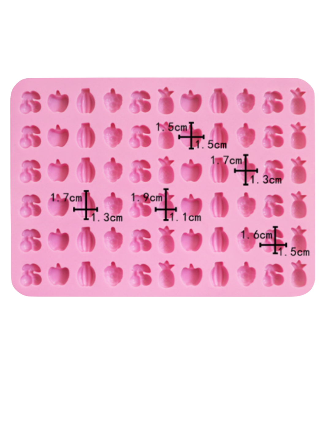 Molde de silicona mini frutas