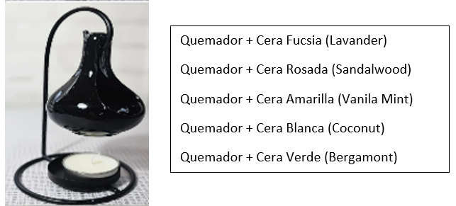Combo Quemador + Cera exprimible (Juice Candle)
