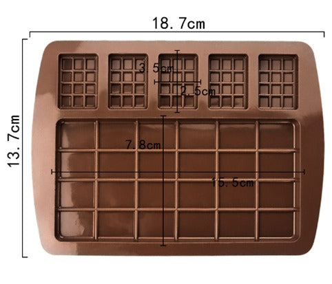 Molde de silicona chocolatinas 6 Cavidades