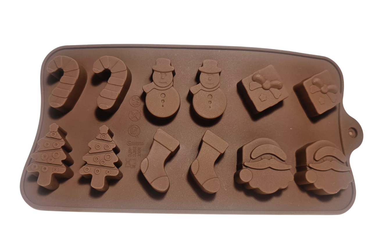 Molde choco botas navidad