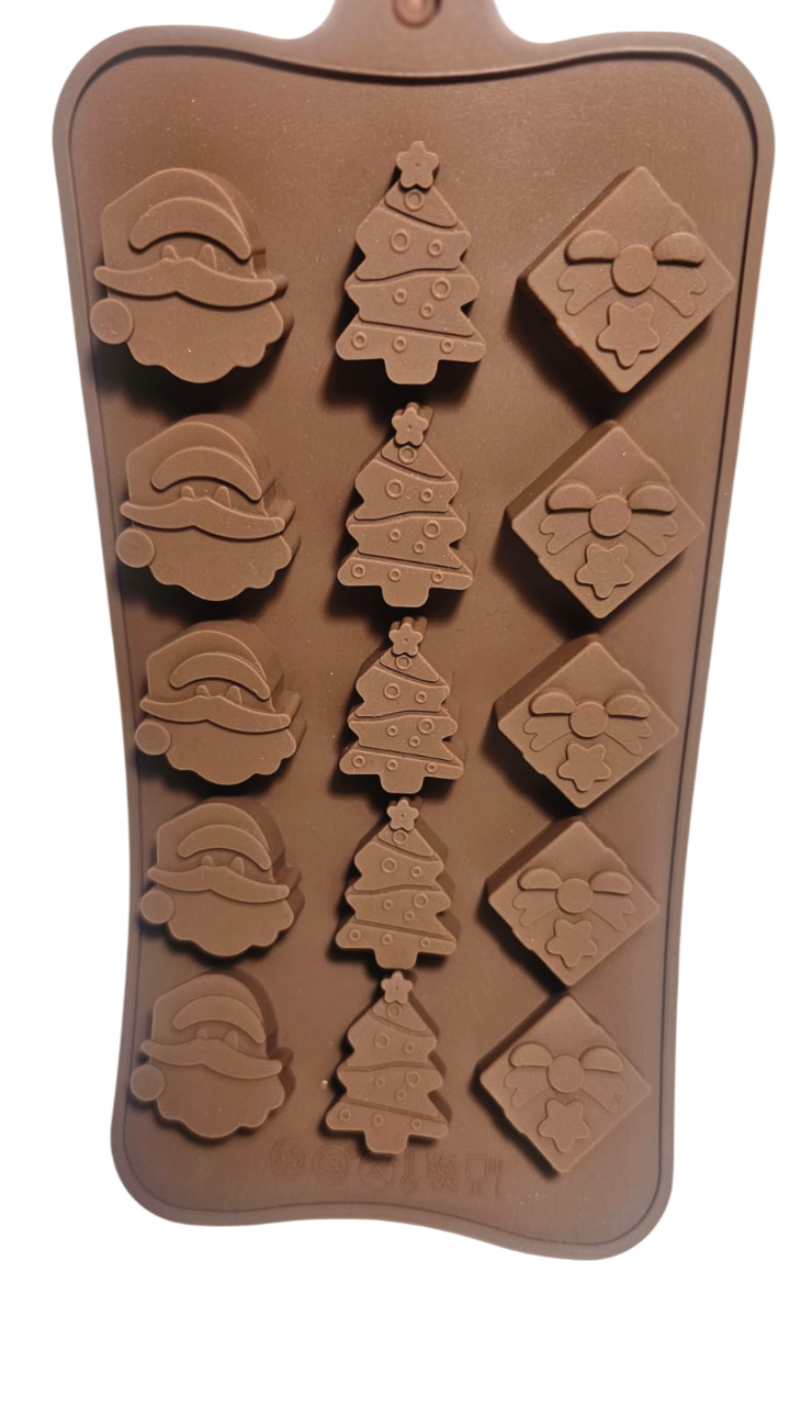 Molde choco arboles y regalo