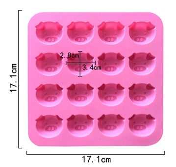 Molde de silicona Mini cerditos 16 Cav