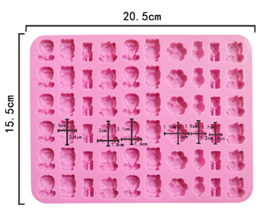 Molde de silicona mini animalitos