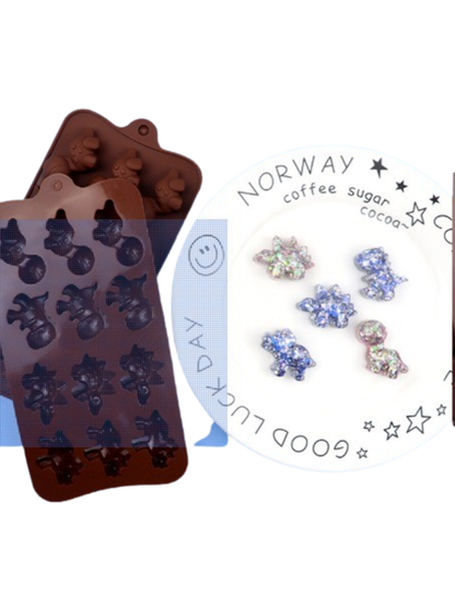 Molde de silicona Mini dinosaurios