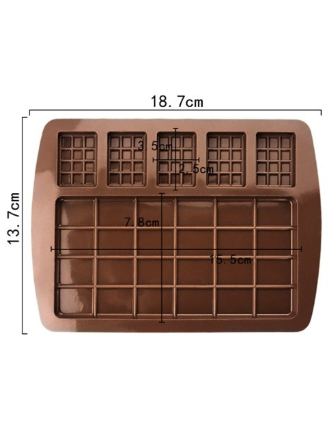Molde de silicona chocolatinas 6 Cavidades