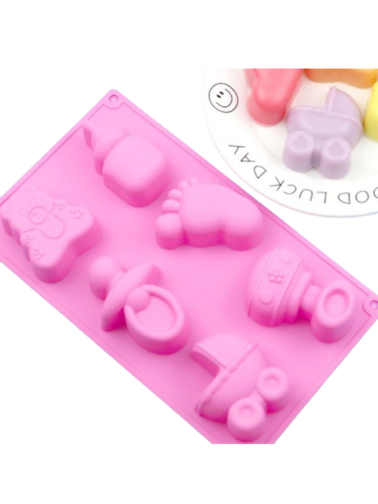 Molde de silicona Baby Shower 6 Cav