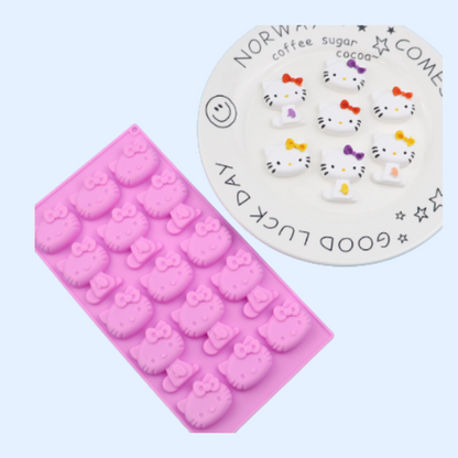 Molde de silicona mini hello kitty