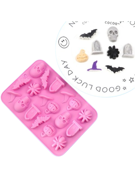 Molde Halloween mini figuras variadas 18 Cav