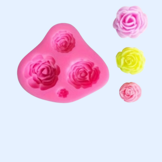 Molde de silicona mini rosas variadas