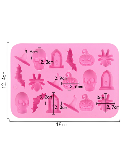 Molde Halloween mini figuras variadas 18 Cav