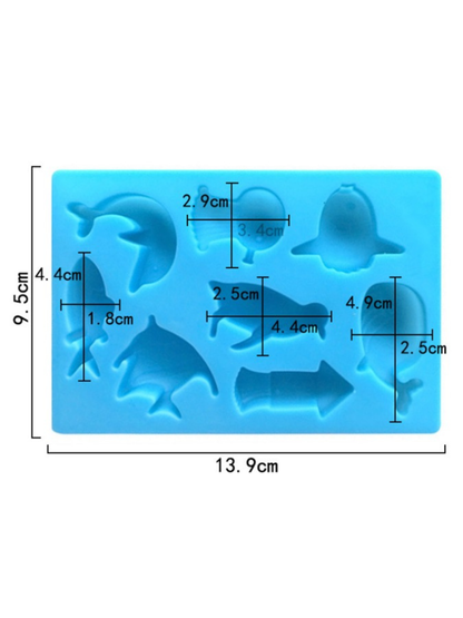 Molde de silicona peces del mar