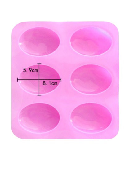 Molde de silicona jabones – 6 cavidades