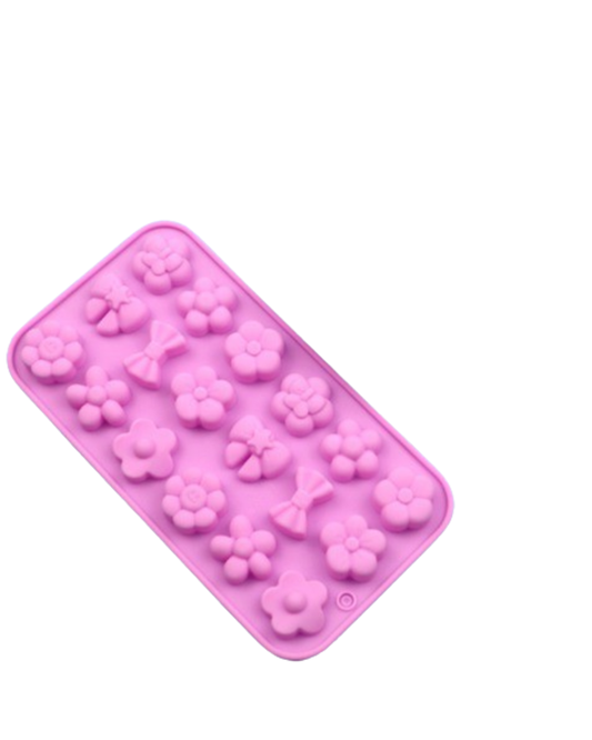 Molde de silicona moños y flores Mini 18 Cav