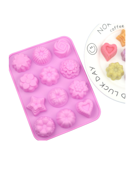 Molde de silicona variados 12 cavidades