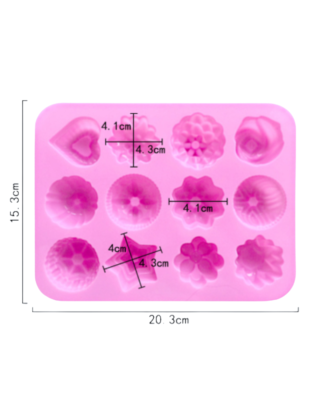 Molde de silicona variados 12 cavidades