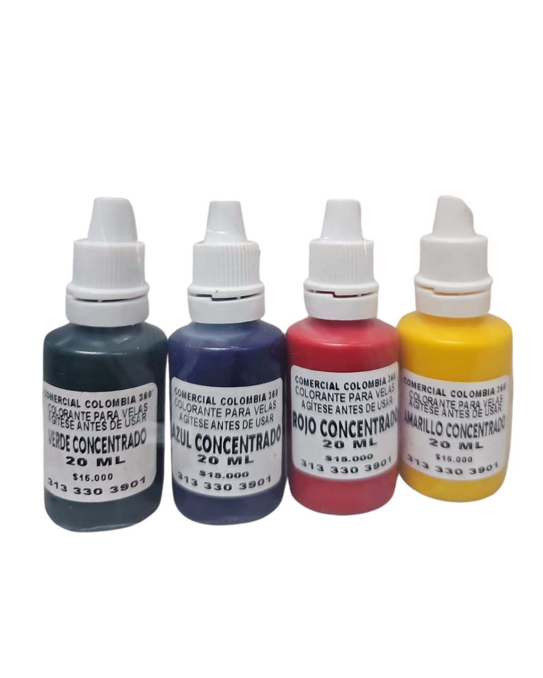 Colorantes alta concentracion x4 unidades