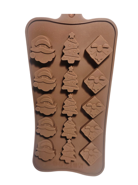 Molde choco arboles y regalo