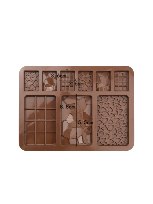 Molde de silicona barras de chocolatina variados