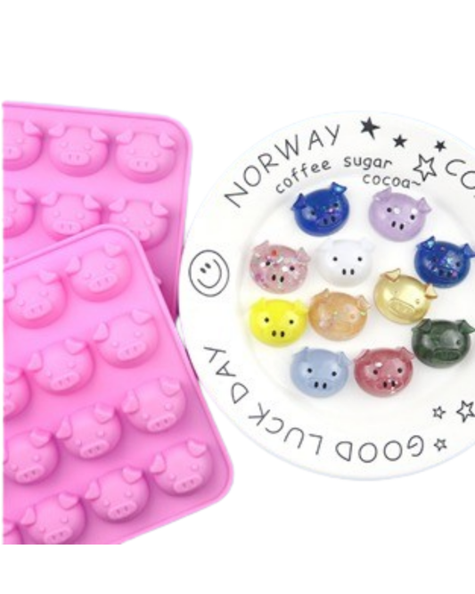 Molde de silicona Mini cerditos 16 Cav