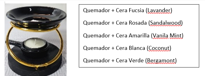 Combo Quemador  + Cera exprimible (Juice Candle)