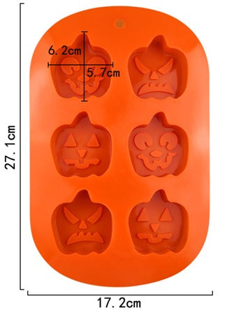 Molde de silicona calabazas 6 Cav