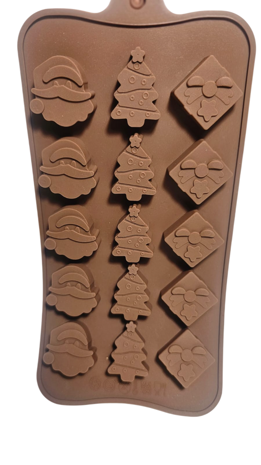 Molde choco arboles y regalo