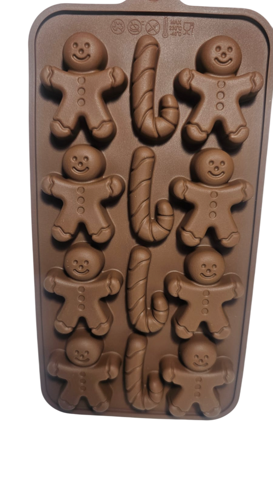 Molde choco bastones y galleta de jengibre