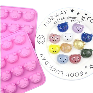 Molde de silicona Mini cerditos 16 Cav