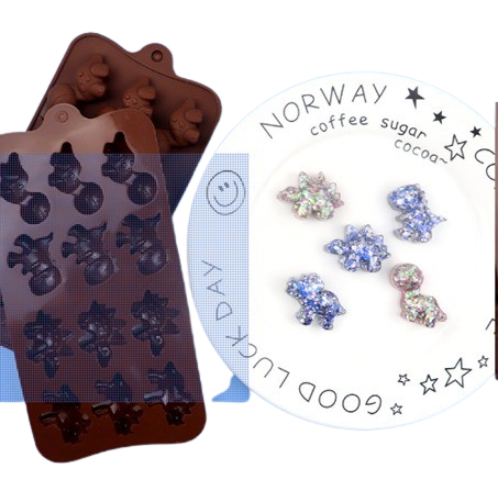 Molde de silicona Mini dinosaurios