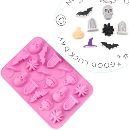 Molde Halloween mini figuras variadas 18 Cav