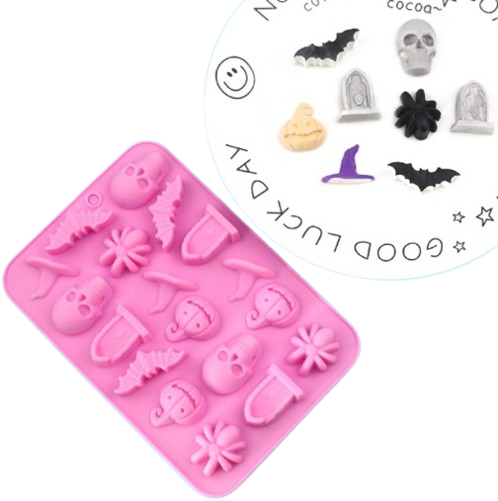 Molde Halloween mini figuras variadas 18 Cav