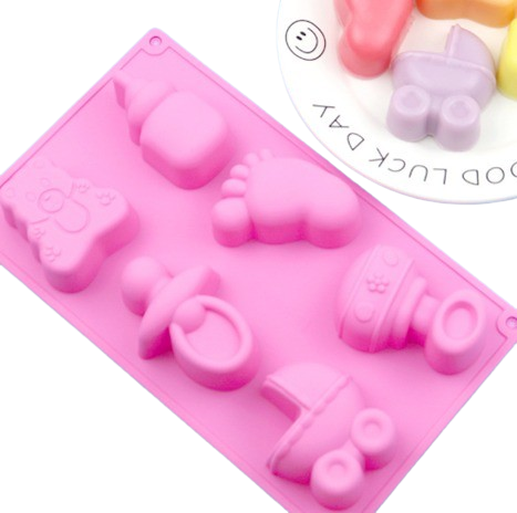 Molde de silicona Baby Shower 6 Cav