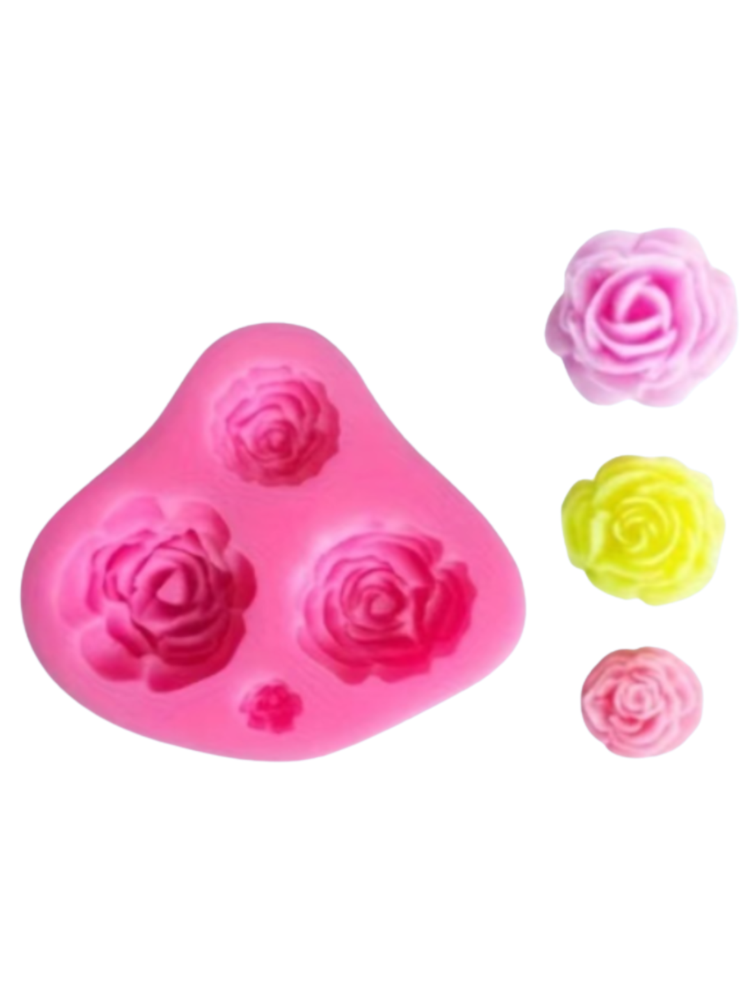 Molde de silicona mini rosas variadas
