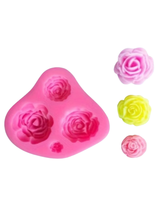 Molde de silicona mini rosas variadas